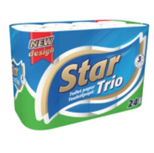 TOALETTPAPÍR Star Trio, 24 tekercses, 3 rétegű