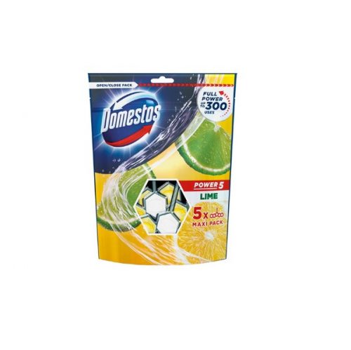 Domestos power 5 wc frissítő Blokk 5*55 g/csomag lime