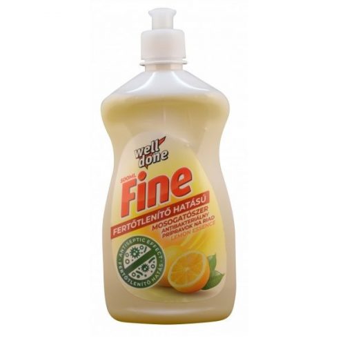 WELL DONE Fine Fertőtlenítő mosogatószer - Lemon essence, 500 ml