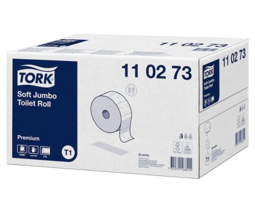 Tork T1 26cm tek. toalettpapír Prem.Jumbo Soft hófehér , 2rtg - 110273