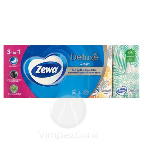 Zewa Deluxe Limited papírzsebkendő.3rét.10x10 db/csomag