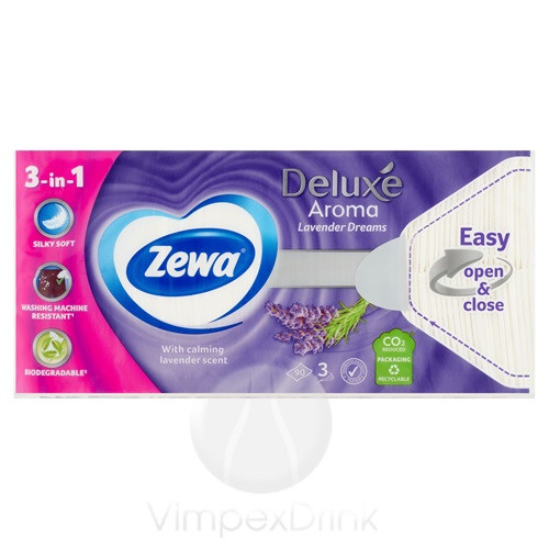 ZEWA DELUXE papírzsebkendő LEVENDULA 90db/csomag