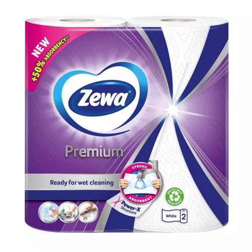 Zewa Premium 2 rétegű papírtörlő, 2 tekercs/csomag, 45 lap